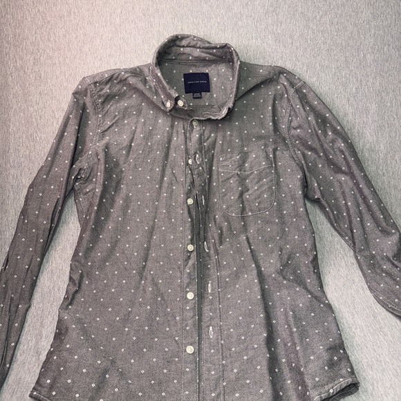 American Eagle Outfitters Other - American Eagle Men's small Gray Geometric Print Button Down Long Sleeve Shirt